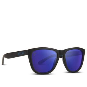 LXE Sunglasses Black Frames Blue Mirror Lenses  | GNC